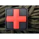 Patch PVC Croix Rouge Noir