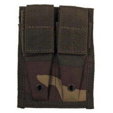 Poche MOLLE Double Chargeur Pistolet  Woodland